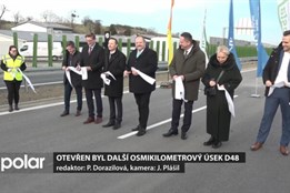 Otevřen byl další úsek D48 mezi Palačovskou spojkou a Šenovem u Nového Jičína