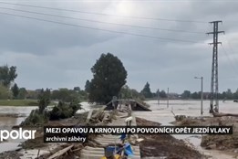 Mezi Opavou a Krnovem po povodních opět jezdí vlaky