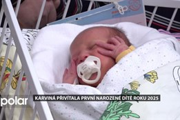 Karviná přivítala první narozené dítě roku 2025