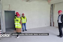 Hrubá stavba přístavby rychvaldské základní školy je hotova