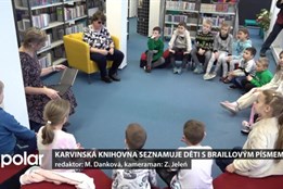 Karvinská regionální knihovna seznamuje děti s Braillovým písmem, připravila pro ně aktivity