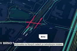 Křížovatka na Nových sadech je místem častých dopravních nehod