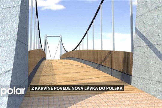 Stavba lávky mezi Karvinou-Loukami a polskou obcí Hażlach se blíží