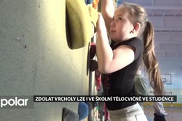 Zdolat vrcholy lze i ve školní tělocvičně ve Studénce