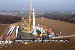 V Hati na Opavsku vyrůstá třetí větrná elektrárna