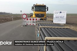 Rekonstrukce silnice Opava – Pilszcz začala, řidiči musí využít objížďku