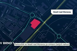 Parkoviště ve Veselí nad Moravou je místem častých dopravních nehod