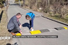 Mladíci v Horní Suché ukradli části retardéru, zachytila je kamera