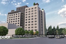 Přestavba bývalého hotelu Centrum ve Frýdku-Místku začíná, nabídne až 90 bytů