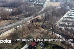 Správě železnic se podařilo stabilizovat ujíždějící svah