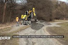 Havířov usiluje o asfaltový povrch na cyklostezce u řeky Lučiny